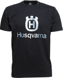 Husqvarna T-Shirt, navy - big logo ryhmässä Husqvarnan metsä- ja puutarhatuotteet / Husqvarna Työvaatteet/laitteet / Työvaatteet / Tuotteet @ GPLSHOP (1016371)