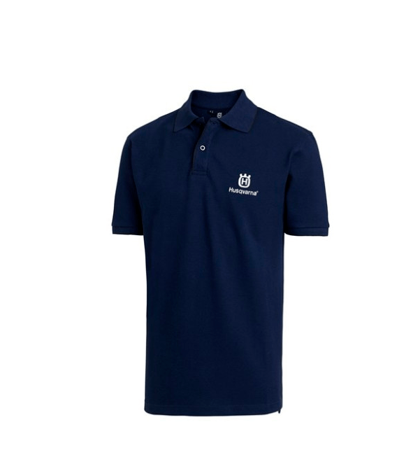 Polo shirt, navy - Man M ryhmässä Husqvarnan metsä- ja puutarhatuotteet / Husqvarna Työvaatteet/laitteet / Työvaatteet / Tuotteet @ GPLSHOP (1016380-50)