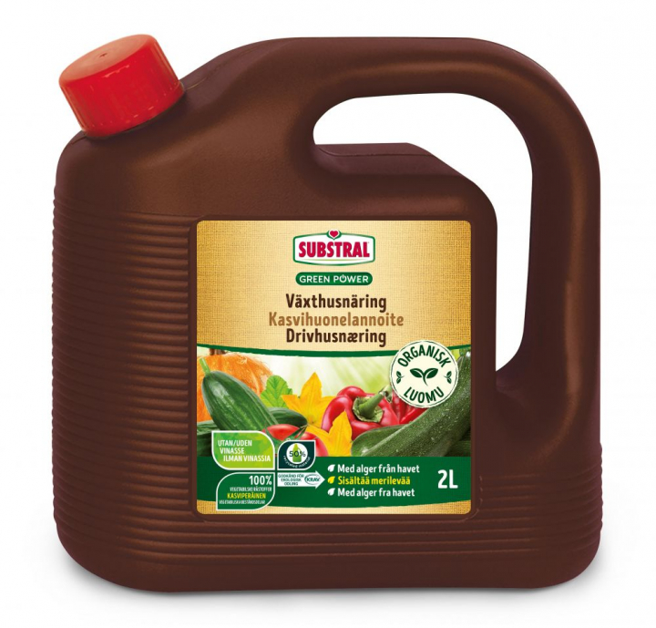 Substral Organic Greenhouse Nutrition 2L 41955 ryhmässä Husqvarnan metsä- ja puutarhatuotteet / Ruohonsiemenet, Nurmikon lannoite / Viljely @ GPLSHOP (41955)