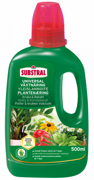 Substral Universal Nutrition 500ml 41957 ryhmässä Husqvarnan metsä- ja puutarhatuotteet / Ruohonsiemenet, Nurmikon lannoite / Viljely @ GPLSHOP (41957)