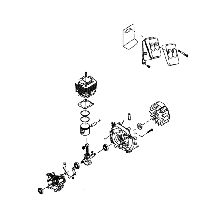 Huoltosarja Moottorin Ohjelma 5014243-15 ryhmässä Varaosat / Varaosat McCulloch Raivaussahat / Varaosat McCulloch B33P @ GPLSHOP (5014243-15)
