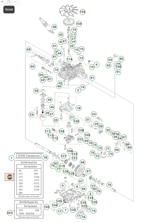 K66B,D,I,K,M Tiivistesarja 5024513-01 ryhmässä Varaosat / Rider Varaosat @ GPLSHOP (5024513-01)
