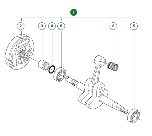 CRANKSHAFT ASSY KIT ryhmässä  @ GPLSHOP (5037487-06)