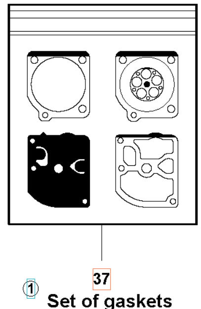 Tiivistesarja 5310045-52 ryhmässä Varaosat / Varaosat Raivaussahat / Varaosat Husqvarna 535RX/T @ GPLSHOP (5310045-52)