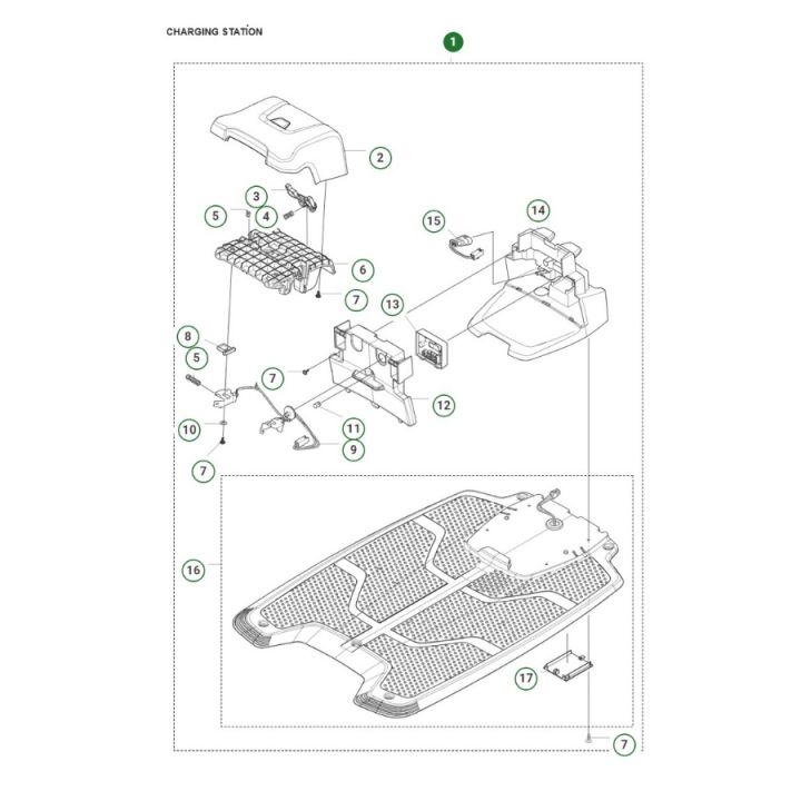 Latausasema Automower R6V, 308V, 312V ryhmässä Varaosat Robottiruohonleikkurit / Varaosat Husqvarna Automower® 312V @ GPLSHOP (5401597-01)