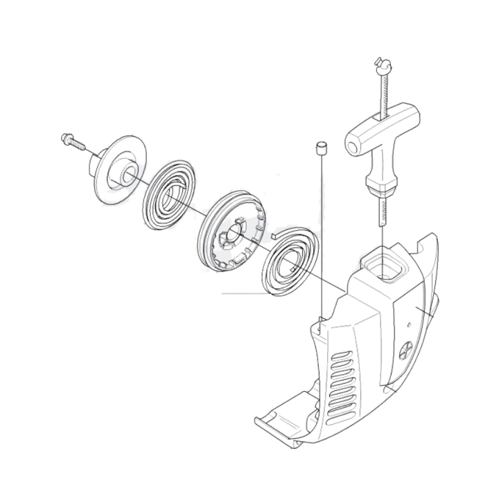 Starter Kpl 5440103-02 ryhmässä Varaosat / Varaosat Jonsered Raivaussahat / Varaosat Jonsered GT2125 @ GPLSHOP (5440103-02)