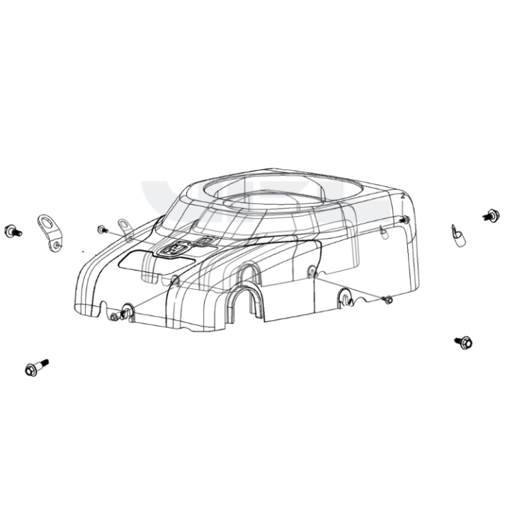 Tuulettimen kansi ryhmässä Varaosat / Rider Varaosat / Varaosat Husqvarna Rider 214C @ GPLSHOP (5460295-01)