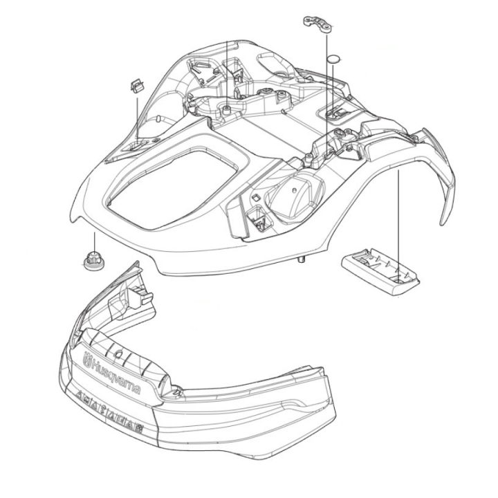 BODY KIT 300 NERA ryhmässä Varaosat Robottiruohonleikkurit / Varaosat Husqvarna Automower® 310E Nera / Automower 310E Nera - 2026 @ GPLSHOP (5465218-01)