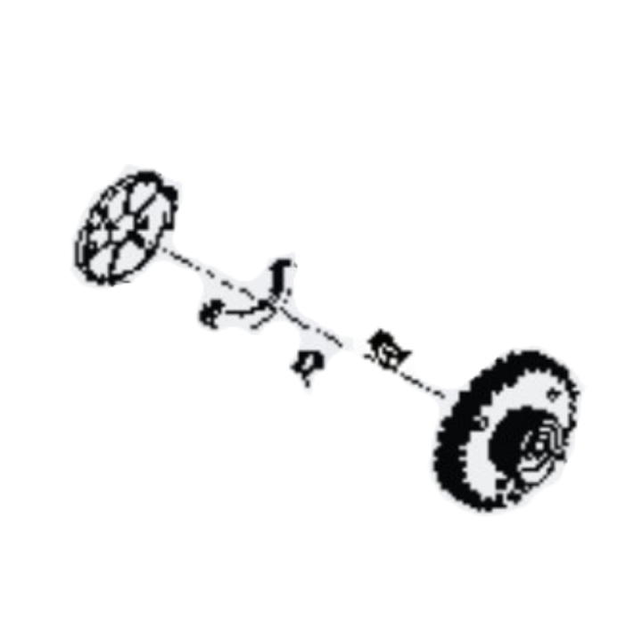 Nokka-Akseli, Kpl 5752431-01 ryhmässä Varaosat / Varaosat Partner Raivaussahat / Varaosat Partner BC435L @ GPLSHOP (5752431-01)