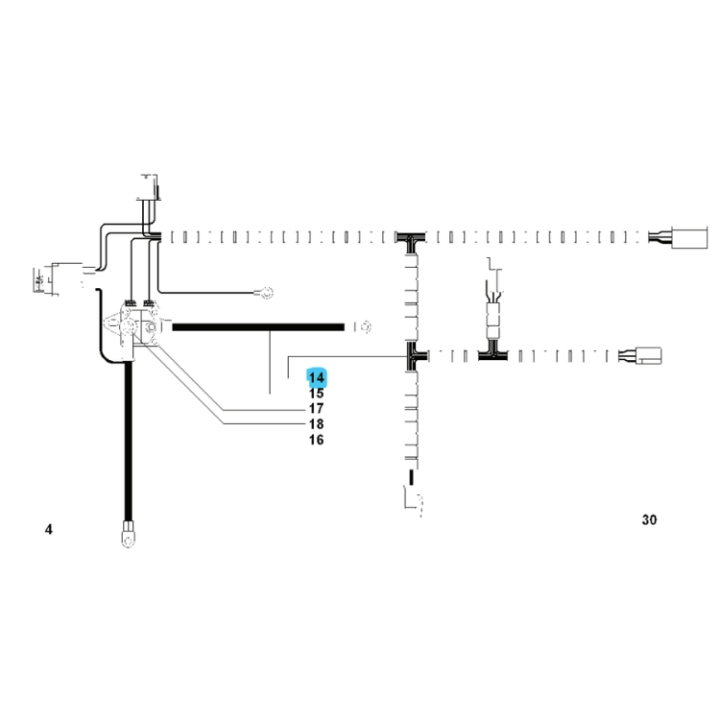 Kaapelointi ryhmässä Varaosat / Rider Varaosat / Varaosat Husqvarna Rider 13 AWD @ GPLSHOP (5761853-01)