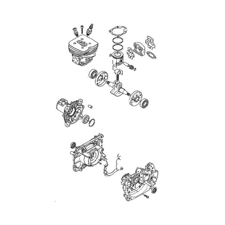 Short Block Assy 5767988-03 ryhmässä Varaosat / Varaosat Raivaussahat / Varaosat Husqvarna 555RXT @ GPLSHOP (5767988-03)