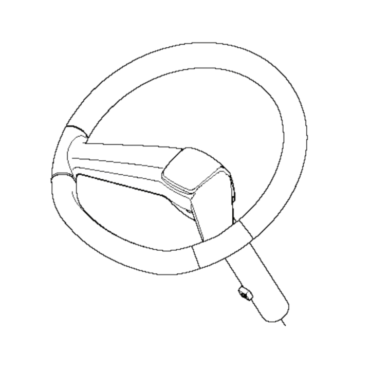 Täydellinen ohjauspyörä, musta, pitkä ryhmässä Varaosat / Jonsered Ajettavat ruohonleikkurit Varaosat  / Varaosat Jonsered FR 2216 MA 4x4 @ GPLSHOP (5779604-03)