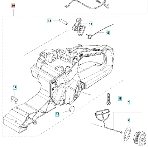 Kohde 543XPG Kpl 5795284-02 ryhmässä Varaosat / Varaosat Moottorisahat / Varaosat Husqvarna 543XP/G @ GPLSHOP (5795284-02)