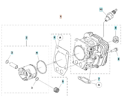 Sylinteri Husqvarna T540XP ryhmässä  @ GPLSHOP (5863415-02)