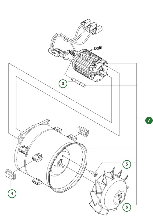 Moottori, sarja ryhmässä Varaosat / Varaosat Lehtipuhaltimet / Varaosat Husqvarna 525iB @ GPLSHOP (5880099-02)