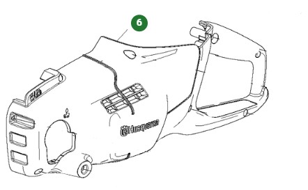 Sivukansi, Vasen, 5881625-02 ryhmässä Varaosat / Varaosat Moottorisahat / Varaosat Husqvarna 120i @ GPLSHOP (5881625-02)