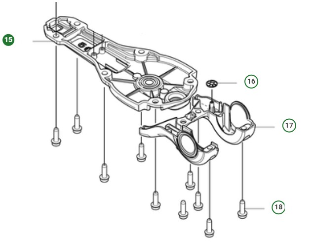 Kansi Assy Gear Housing Assy P ryhmässä Varaosat / Varaosat Pensasleikkurit / Varaosat Husqvarna 520iHT4 @ GPLSHOP (5885700-07)