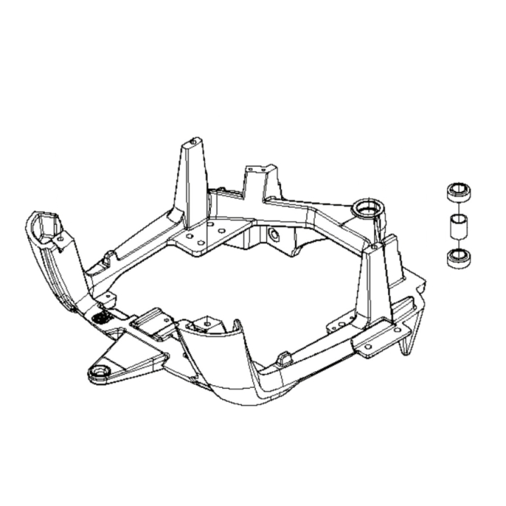 Runko Assy Takarunko Musta ryhmässä Varaosat / Jonsered Ajettavat ruohonleikkurit Varaosat  @ GPLSHOP (5902682-02)