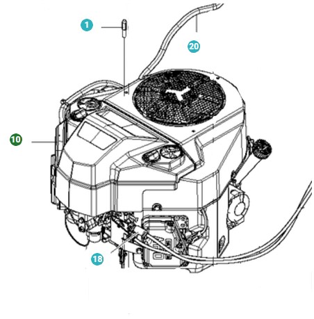 Motor KAWASAKI FS651V ryhmässä Varaosat / Rider Varaosat / Varaosat Husqvarna Rider 420 TSX AWD @ GPLSHOP (5906368-01)