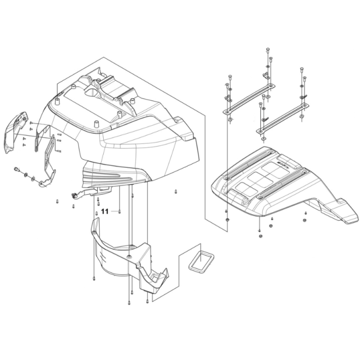 Konepelti R418Tsx Awd 5909009-03 ryhmässä Varaosat / Rider Varaosat / Varaosat Husqvarna Rider 418 TSX AWD @ GPLSHOP (5909009-03)
