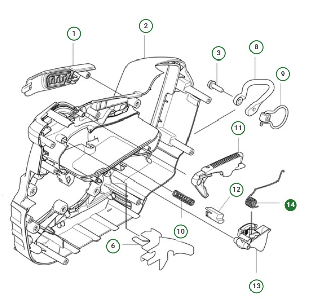 Kevään kaasutin 5930642-01 ryhmässä Varaosat / Varaosat Moottorisahat / ➤500-sarjan / Varaosat Husqvarna T540i XPG @ GPLSHOP (5930642-01)