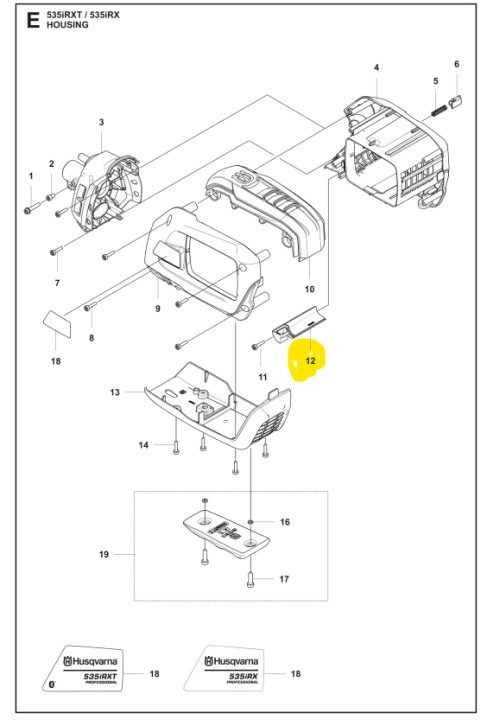 Ilmanjohdin ryhmässä Varaosat / Varaosat Raivaussahat / Varaosat Husqvarna 535iRXT @ GPLSHOP (5931089-01)