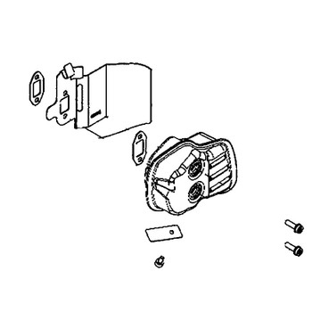 Äänenvaimennin Assy ryhmässä Varaosat / Varaosat Pensasleikkurit / Varaosat Husqvarna 322HD60 @ GPLSHOP (5938764-02)