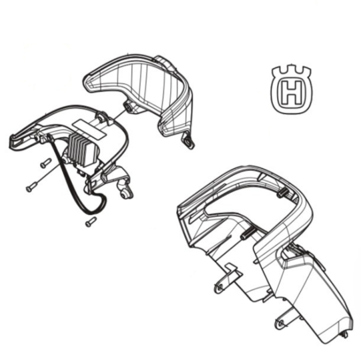 Ohjaussuojus Etuosa M, Olki ryhmässä Varaosat / Rider Varaosat / Varaosat Husqvarna Rider 316TX AWD @ GPLSHOP (5947064-01)