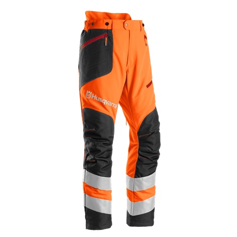 Housut Pensaanleikkaus Ja Trimmaus High Viz 48 En20471 5972462-48 ryhmässä Husqvarnan metsä- ja puutarhatuotteet / Husqvarna Työvaatteet/laitteet / Turvahousut @ GPLSHOP (5972462-48)