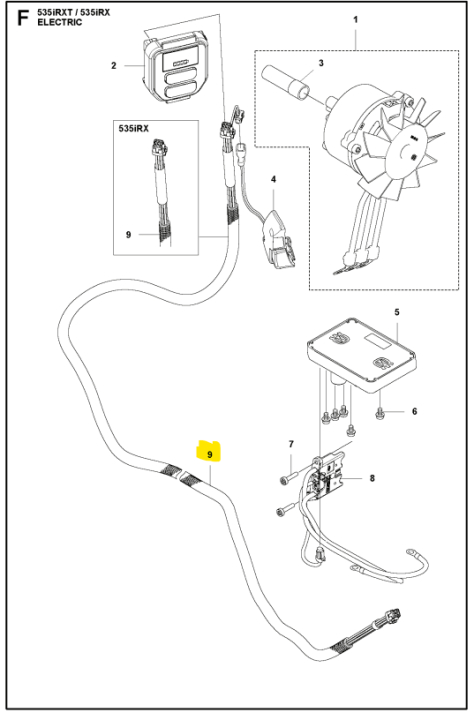 Johdotussarjan aallotettu putki Rx ryhmässä Varaosat / Varaosat Raivaussahat / Varaosat Husqvarna 535iRXT @ GPLSHOP (5974372-01)