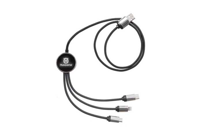 Charging cable, 3 in 1 ryhmässä Husqvarnan metsä- ja puutarhatuotteet / Husqvarna Työvaatteet/laitteet / Työvaatteet / Tuotteet @ GPLSHOP (5974927-01)