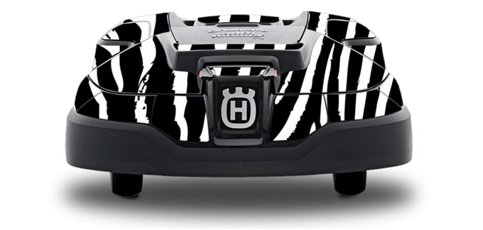 Tarrasarja 'Zebra' mallille Automower 310/315 ryhmässä Lisälaitteet robottiruohonleikkurit / Tarrasarja @ GPLSHOP (5992949-02)
