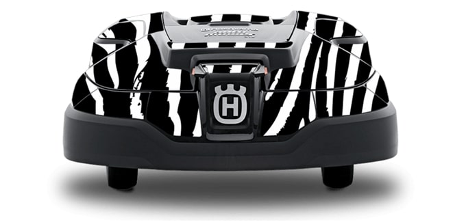 Tarrasarja 'Zebra' mallille Automower 405X/415X ryhmässä Lisälaitteet Robottiruohonleikkurit / Tarrasarja @ GPLSHOP (5992949-06)