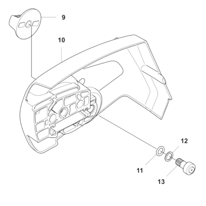 Kytkinsuojus Assy Kytkinsuojus 5995894-01 ryhmässä Varaosat / Varaosat Moottorisahat / Varaosat Husqvarna 435i @ GPLSHOP (5995894-01)