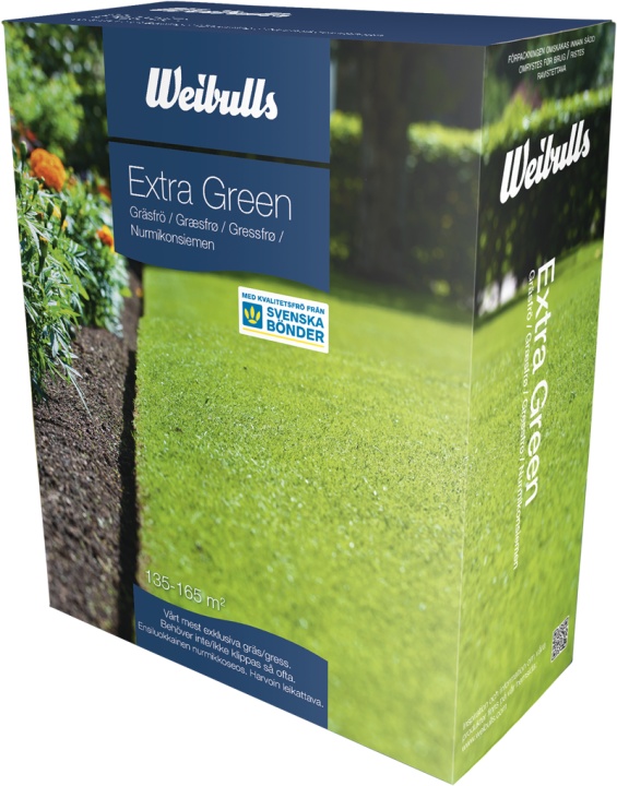 Ruohonsiemenet Weibulls Extra Green 3kg ryhmässä Husqvarnan metsä- ja puutarhatuotteet / Ruohonsiemenet, Nurmikon lannoite @ GPLSHOP (838051)