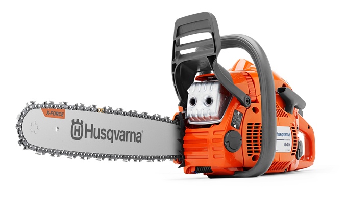 Husqvarna 445 E-Series II Moottorisaha ryhmässä Husqvarnan metsä- ja puutarhatuotteet / Husqvarna Moottorisahat / Yleissahat @ GPLSHOP (9671566-73)