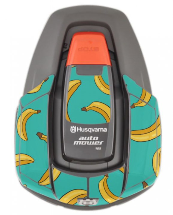 Tarrasarja mallille Automower 105/305/308 Bananas ryhmässä Lisälaitteet Robottiruohonleikkurit / Tarrasarja @ GPLSHOP (am105-309978725)