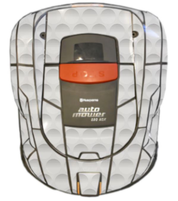 Tarrasarja mallille Automower 220AC/230ACX Golfball ryhmässä Lisälaitteet Robottiruohonleikkurit / Tarrasarja @ GPLSHOP (am230-184951913)