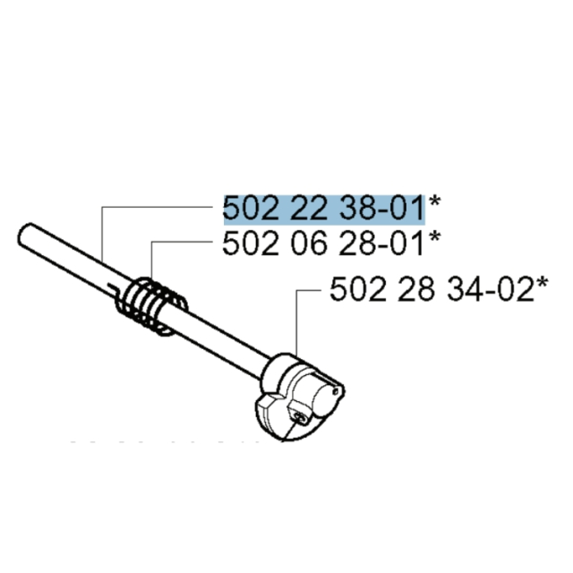 Putken akseli 5022238-01
