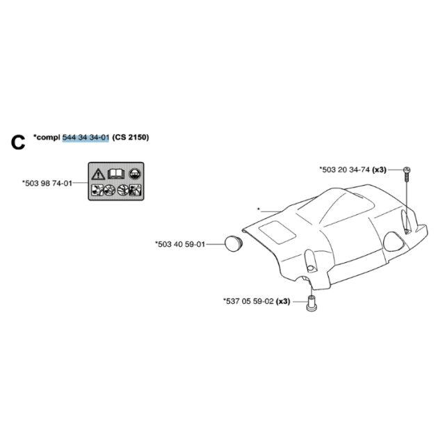 Sylinterin kansi 5443434-01