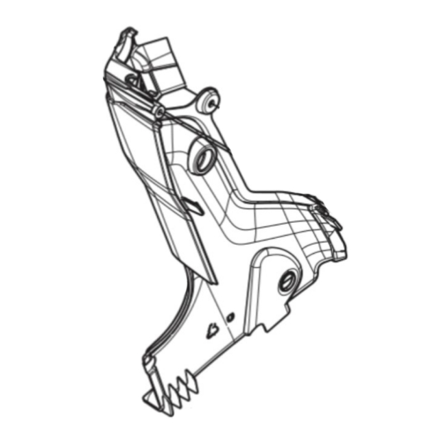 Kannen ohjauspylväs, vasen