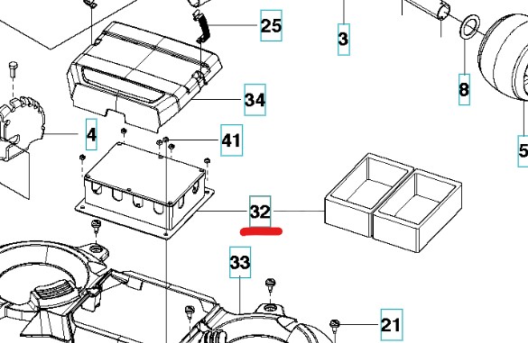 Moottorin ohjausyksikkö, leikkuulaite