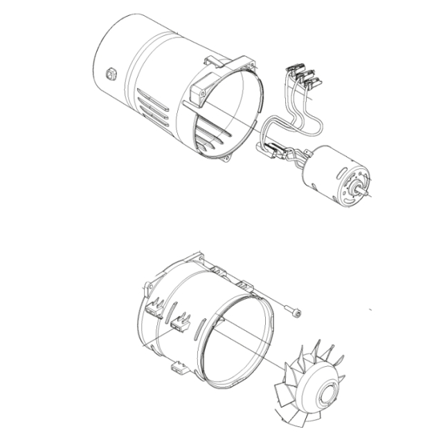 Moottorisarja Moottori, roottori, staattori