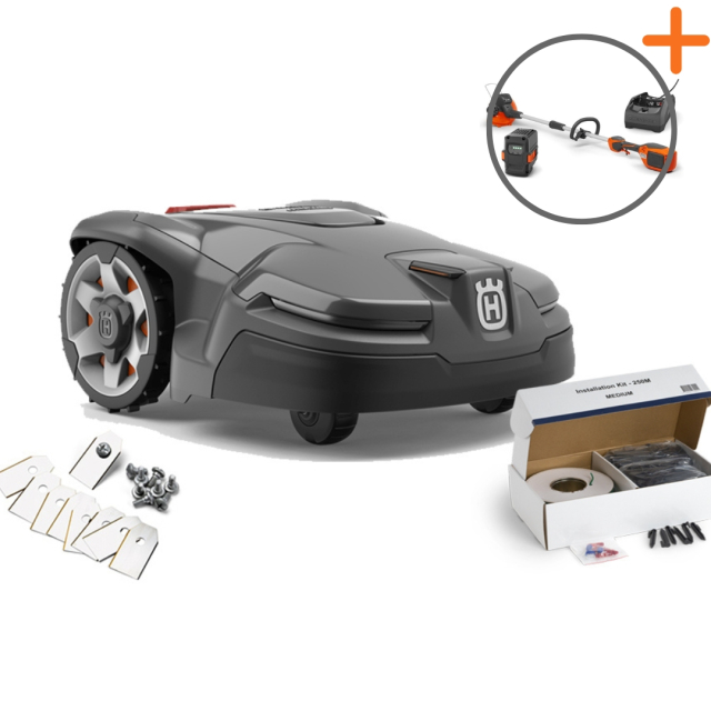 Husqvarna Automower® 405X Start-paketit | Akkutrimmeri kaupan päälle!