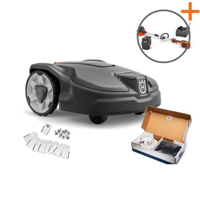 Husqvarna Automower® 315 Mark II Start-paketit | Akkutrimmeri kaupan päälle!