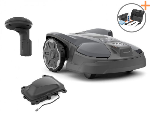Husqvarna Automower® 320 Nera Robottiruohonleikkuri kanssa EPOS plug-in kit | Huolto- ja puhdistussarja ilmaiseksi!