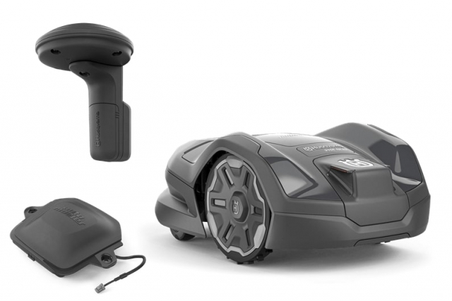 Husqvarna Automower® 310E Nera Robottiruohonleikkuri kanssa EPOS plug-in kit