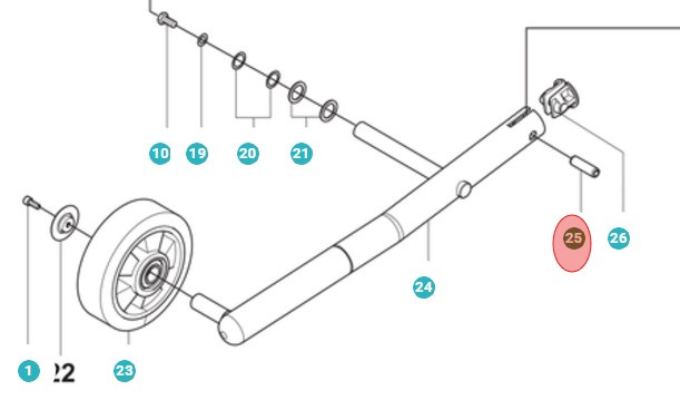 Kääntä Pin 5010198-01