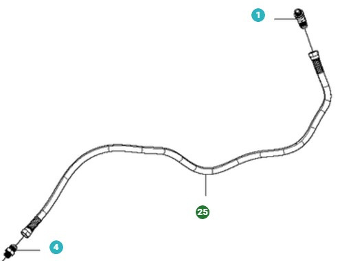 Hydraulikaluetku, L=1250 5010873-02