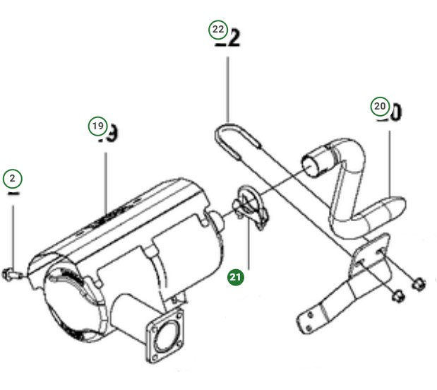 Pakoputken kiinnitysruuvin halkaisija 35